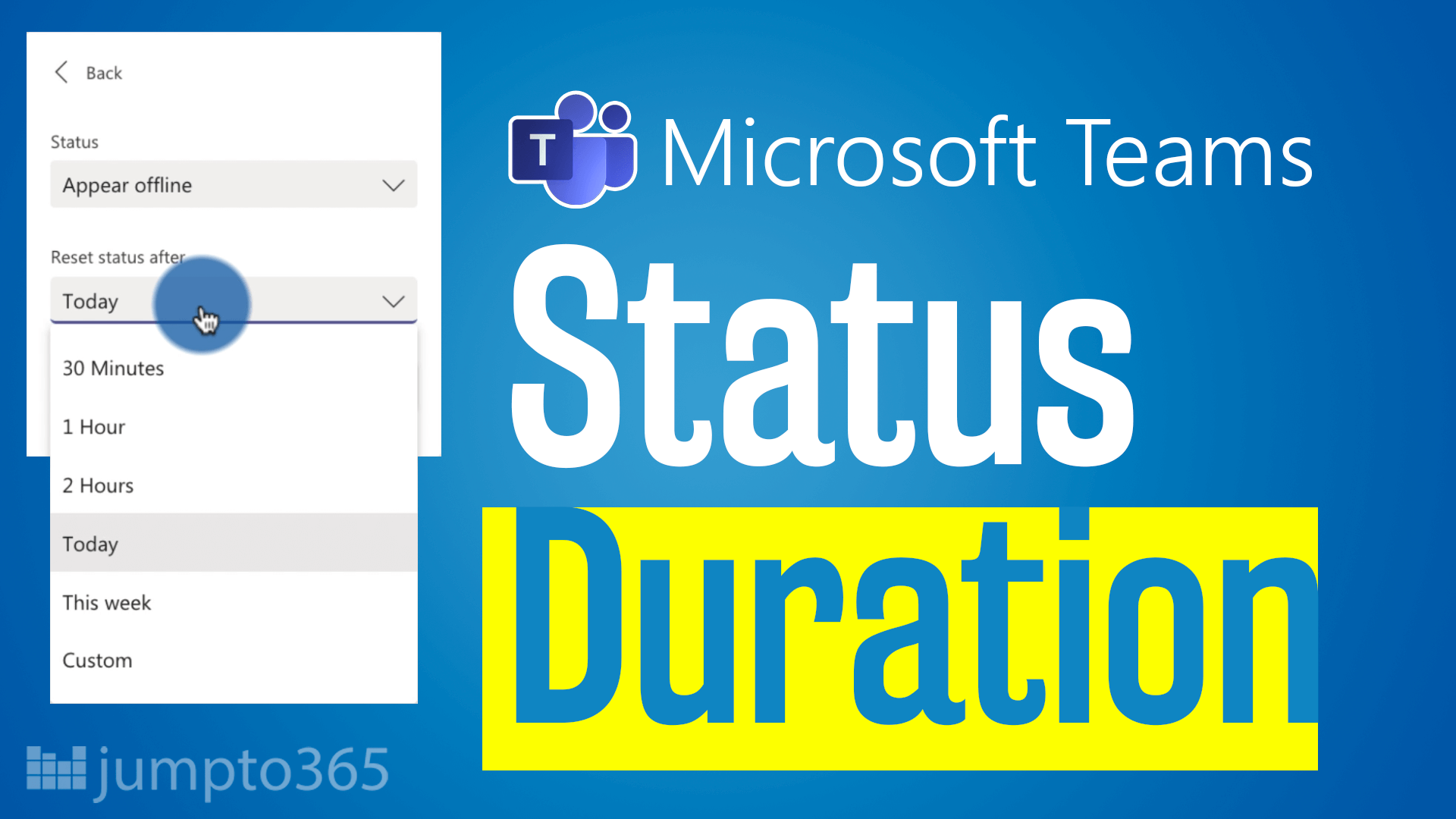 Set your Teams status for a certain period of time jumpto365 Blog
